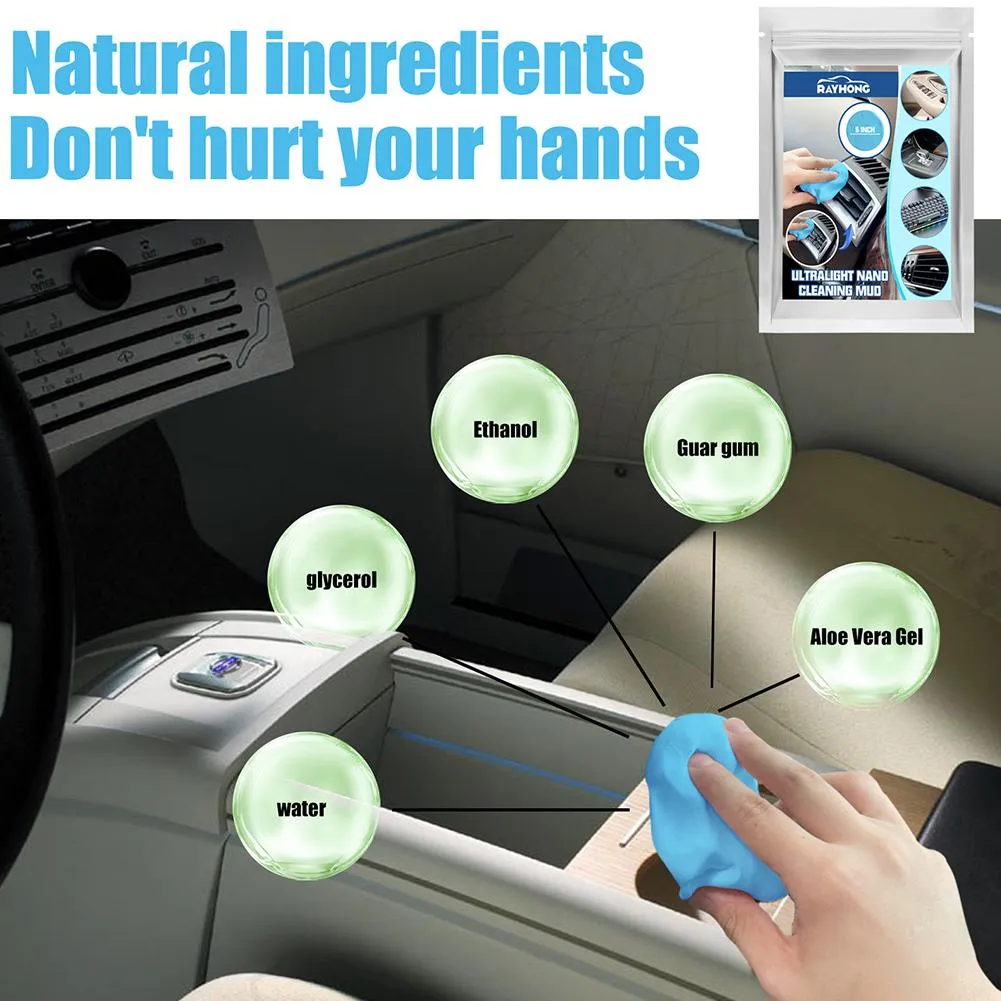 CleanGel natural ingredients: aloe vera gel, glycerol, guar gum